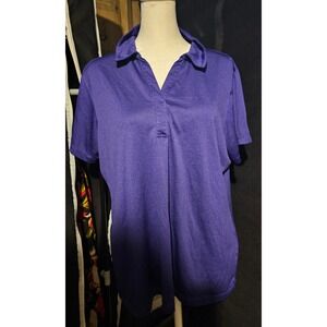 Sport-Tek‎ Purple Polo Shirt Ladies XL Short Sleeve Golf Athletic Top
